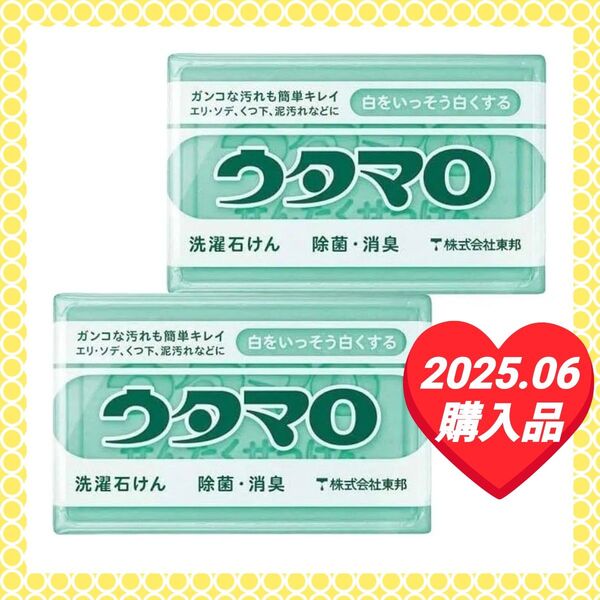 【2025.06購入品(^^)♪】《2個セット》ウタマロ 洗濯石けん さわやかなハーブ系の香り 133g 除菌・消臭 東邦