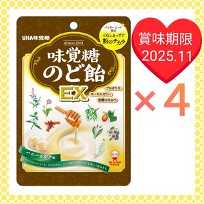【4袋セット(^^)♪】《便利なチャック袋》UHA味覚糖 味覚糖のど飴EX 90g