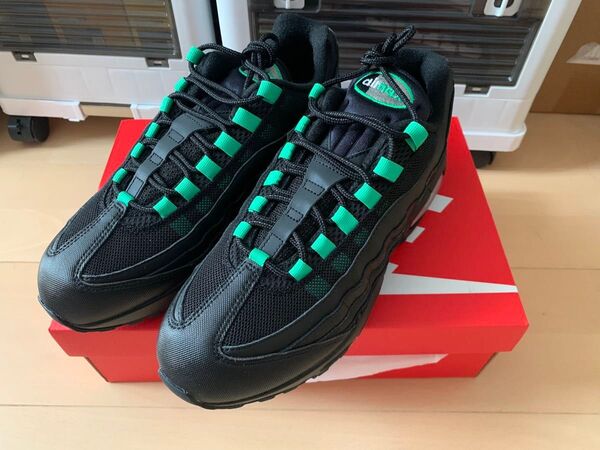 NIKE AIR MAX 95 OG 27cm BLACK/GREEN SHOCK