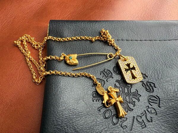 【22K金メッキ×S925】クロス&クロスプレートネックレス JBZSZ06 ネックレス アクセサリー