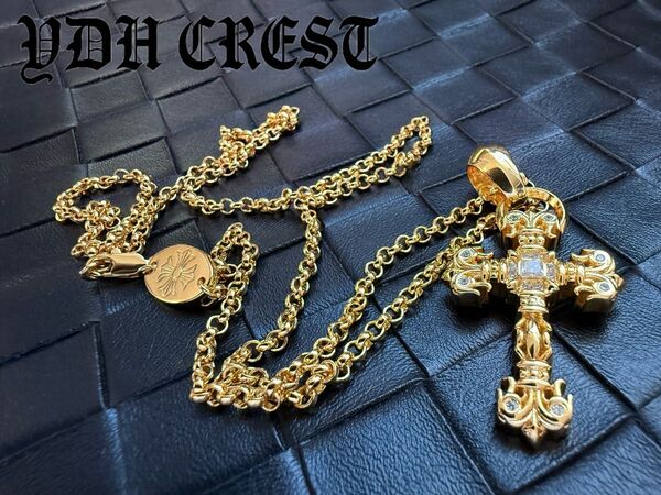 【22K金メッキ×S925】重工クロスネックレス JSZGDSZ03 ネックレス