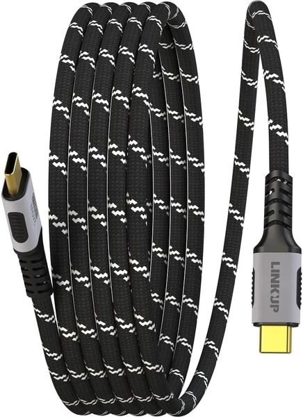 LINKUP USB Type C マグネットケーブル 磁気 240W PD急速充電 絡まない マグネット吸着 1m スパイラル