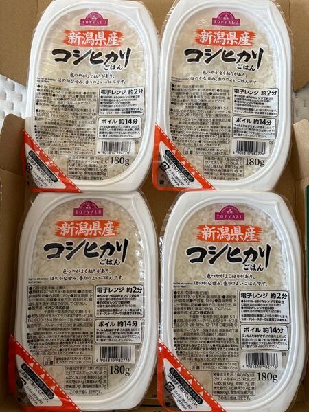 TOPVALU 新潟県産コシヒカリごはん 180g×4個