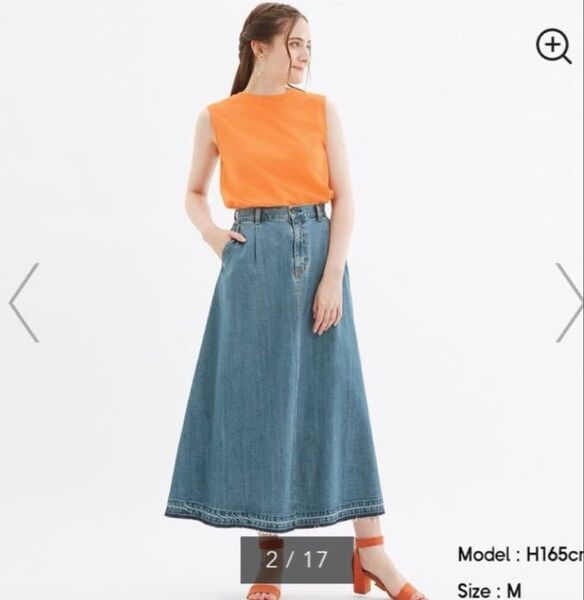 GU デニムマキシスカート ロングスカート フリンジ レプシィム ニコアンド ユニクロ ZARA IENA