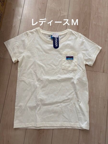 未使用タグ付き アウトドア Tシャツ レディース M outdoor しまむら 半袖 半袖Tシャツ 白Tシャツ