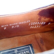 USA製 BOSTONIAN ボストニアン ウィングチップ レザーシューズ レザーソール 内羽根式 革靴 バーガンディ（US 9 D） 中古 古靴 Z4084_画像7