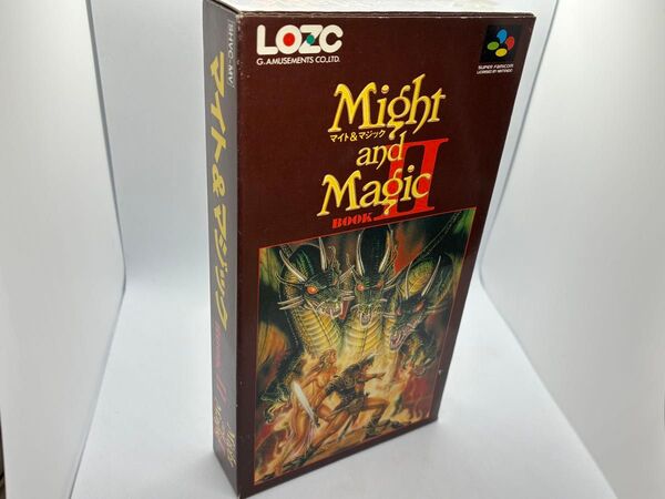 スーパーファミコン ソフト マイト&マジックbookⅡ 箱あり、説明書欠品