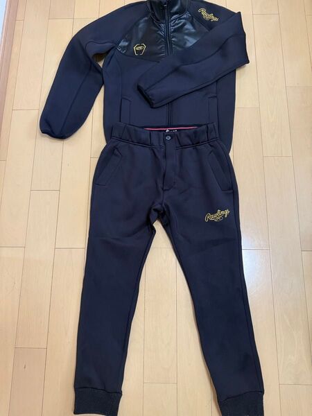 Rawlings スウェット上下セット ブラック×ゴールド