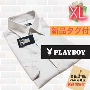 【新品】PLAYBOY VIP 半袖 マイクロチェックYシャツ