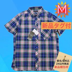 【新品】VALMAN 半袖 タータンチェック薄手シャツ