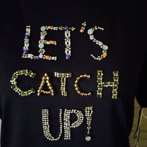 ★今月オススメ!! ダイアグラム ビジュービーズ 刺繍Tシャツ 26,500円 フリーサイズ 美品