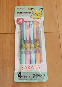  unused new goods Sara sa clip ballpen Pikachu Pokemon 4 color Mill key color 