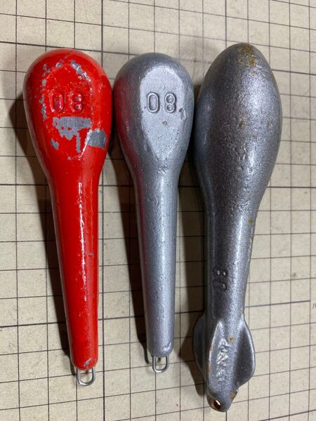 366【中古品】胴付きオモリ 80号 3個