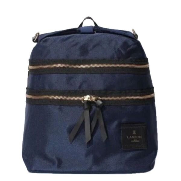 LANVIN en Bleu トロカデロ リボンモチーフ ナイロンリュック