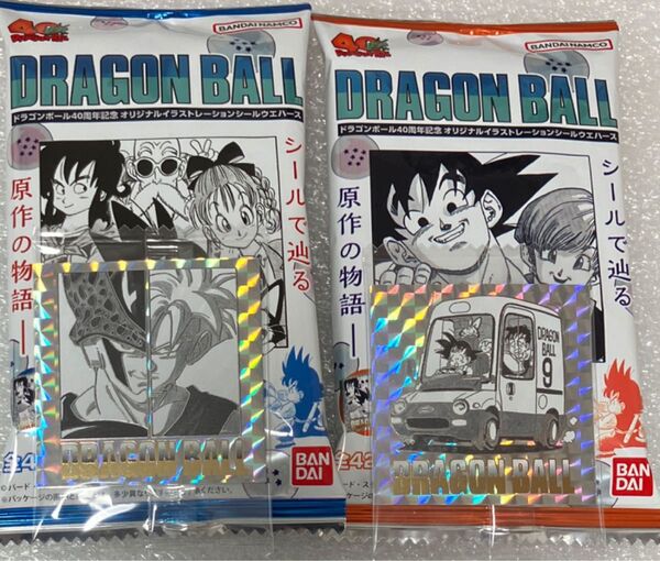 ドラゴンボール 鳥山明 原作 40周年 記念 オリジナルイラストレーション ウエハース シール ステッカー