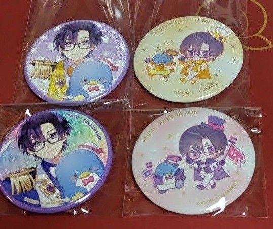 カラフルピーチ からぴち もふ サンリオ 缶バッチ 4点セット