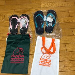 hippo bloo ビーチサンダル ピンク&ネイビー 2足セット 未使用