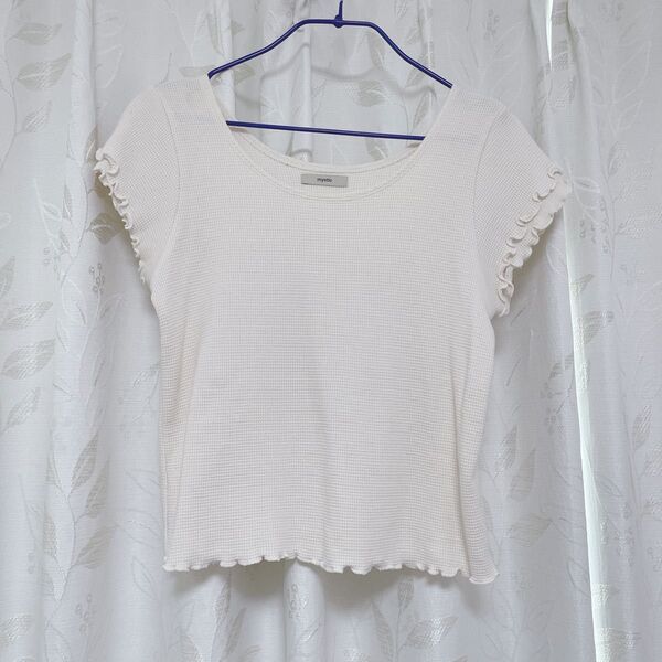 mystic ワッフルメローT 半袖トップス オフホワイト