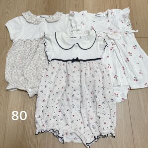 SLAP SLIP ベビー服 80サイズ 3着セット 半袖ロンパース 前開き