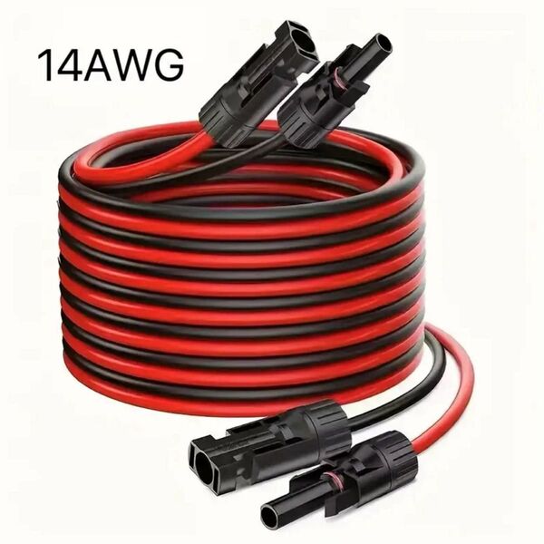MC4 14AWG/2sq 延長ケーブル 10m MC4型コネクター付き ソーラーパネル接続用 並列