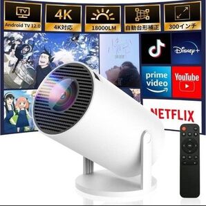 プロジェクター 家庭用 Android TV12.0 搭載 4K対応 1080P