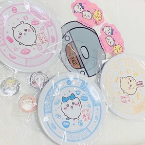 未開封 くら寿司 ちいかわ すし皿 3枚 缶バッジ 2個 マグネット 裏表で2個 炊飯器ステッカー 2枚 セット