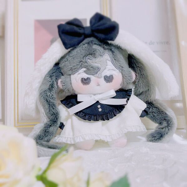 10cm ぬい服 いつぬい 無属性 にじぱぺ ちびぐるみ うさぎ カチューシャ