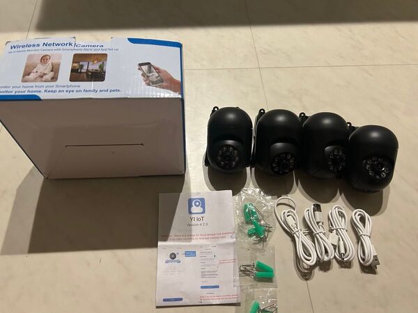 新品 ワイヤレスネットワークカメラ 4台セット 防犯カメラ