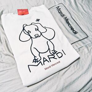 【新品】Mardi Mercredi(マルディメクルディ)ドッググラフィック 長袖Tシャツ(ユニセックス)
