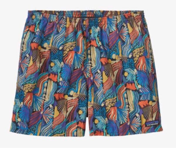 新品 patagonia メンズXS バギーズショーツ パタゴニア Joyp joy pitch blue 総柄 57022