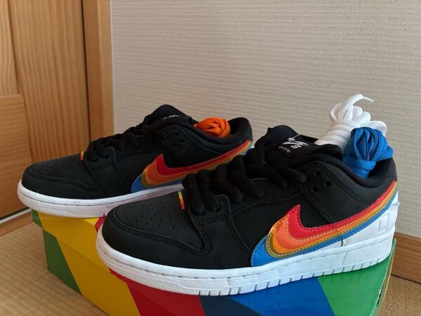 NIKE SB DUNK LOW PRO QS POLAROID スニーカー 24cm DH7722‐001 ブラック ナイキ