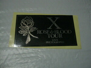 X X / ROSE & BLOOD : LIVE PHOTOGRA стикер X JAPAN YOSHIKI HIDE TOSHI TAIJI PATA