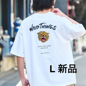 【新品】L 白 Tシャツ WILD THINGS ホワイト 半袖