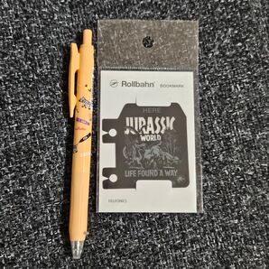 Rollbahn ブックマーク ジュラシックワールド ゼブラ×古川紙工 サラサクリップ0.4㎜ 2点セット