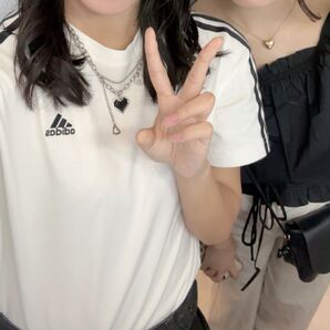 アディダス ADIDAS 吸汗速乾 ドライ トレーニング 半袖 Tシャツ ホワイト ブラック スリーストライプ