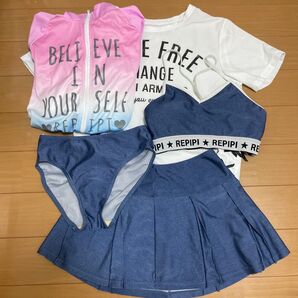 【最終値下げ】repipi armario 女の子 水着4点+水着入れセット