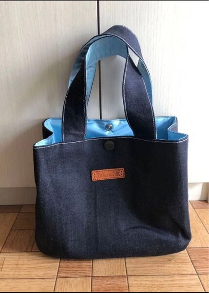 ハンドメイド シンプルトートバッグ デニム