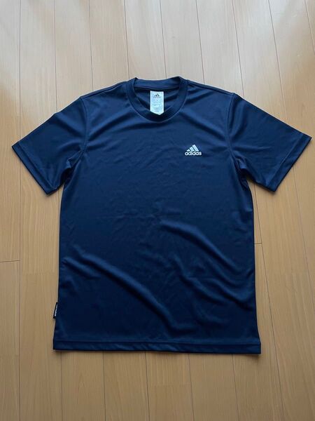 adidas アディダス Tシャツ スポーツシャツ ネイビー L