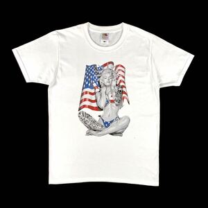 新品 未使用 大きい オーバーサイズ XXL 3XL 4XL 5XL 対応 USA星条旗 自由の女神 マリリンモンロー タトゥー ビッグTシャツ ロンT パーカー