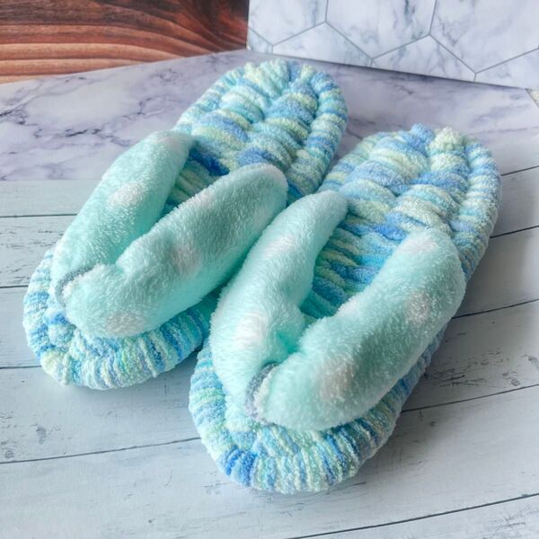 布ぞうり 286 ふわふわ ドット 水玉 21cm(20〜22cm)
