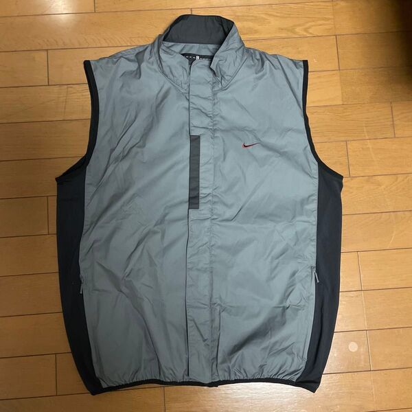 NIKE ナイキ ゴルフ ナイロンベスト タイガーウッズ グレー XL