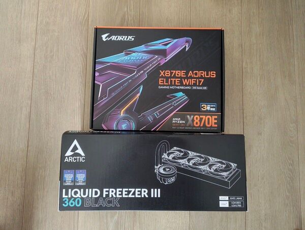 GIGABYTE X870E 簡易水冷360mm PCパーツセット