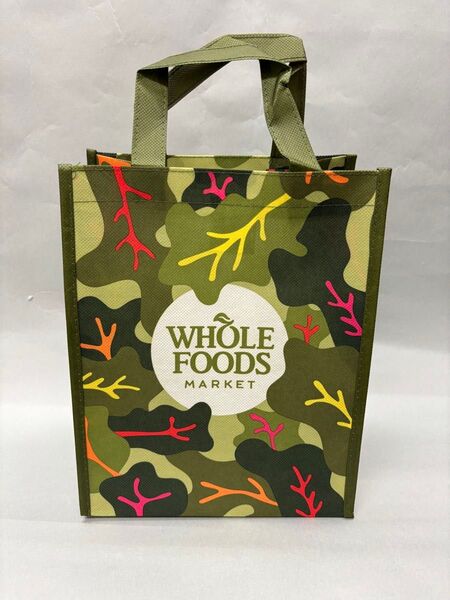 【新品未使用】WHOLE FOODS MARKETエコトートバッグ グリーン迷彩
