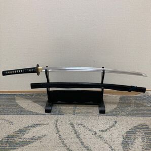 居合用模造刀 大刀 真剣き拵え 亜鉛ダイキャストクロームメッキ刀身 上総介兼重風 武具 模造刀 居合刀 インテリア 台座付属無し