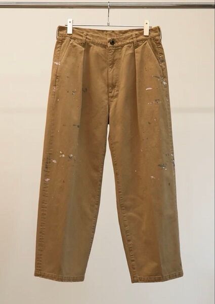 ancellm PAINT CHINO TROUSERS(BEIGE) size2 美品