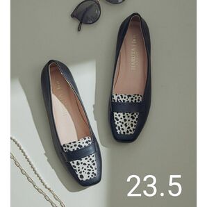 HARUTA ハルタ VIS Juze スクエアトゥ ワンベルトソフトローファー パンプス フラットシューズ