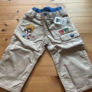 ミキハウス ダブルB アフロ刺繍 ハーフパンツ 120 新品未使用 ミキハウス キッズ 子供服 ハーフパンツ ダブルB