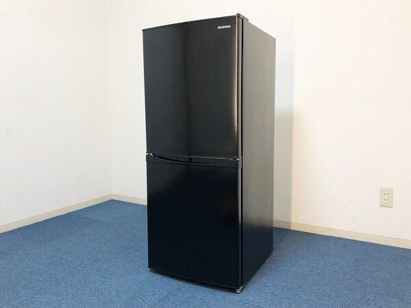アイリスオーヤマ 冷蔵庫 IRSD-14A-B 右開き2ドア 142Lブラック 2023年製 静音設計30dB