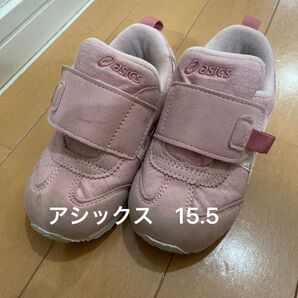 asics スニーカー ピンク 15.5cm
