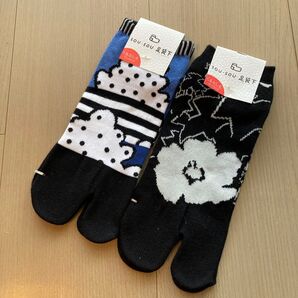 【未使用】SOU・SOU 足袋下 踝(くるぶし)丈23~25cm 入道雲 & 木芙蓉 2点まとめて